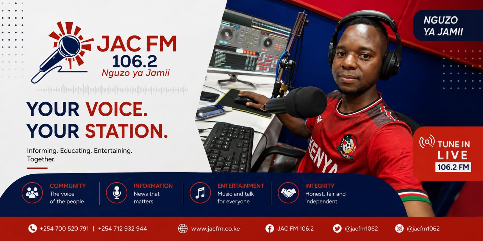 JAC FM 106.2 — Informing, educating, entertaining together